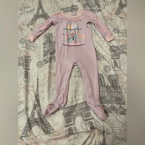 Disney Baby Minnie Mouse Pink Carousel Footie 12-18M